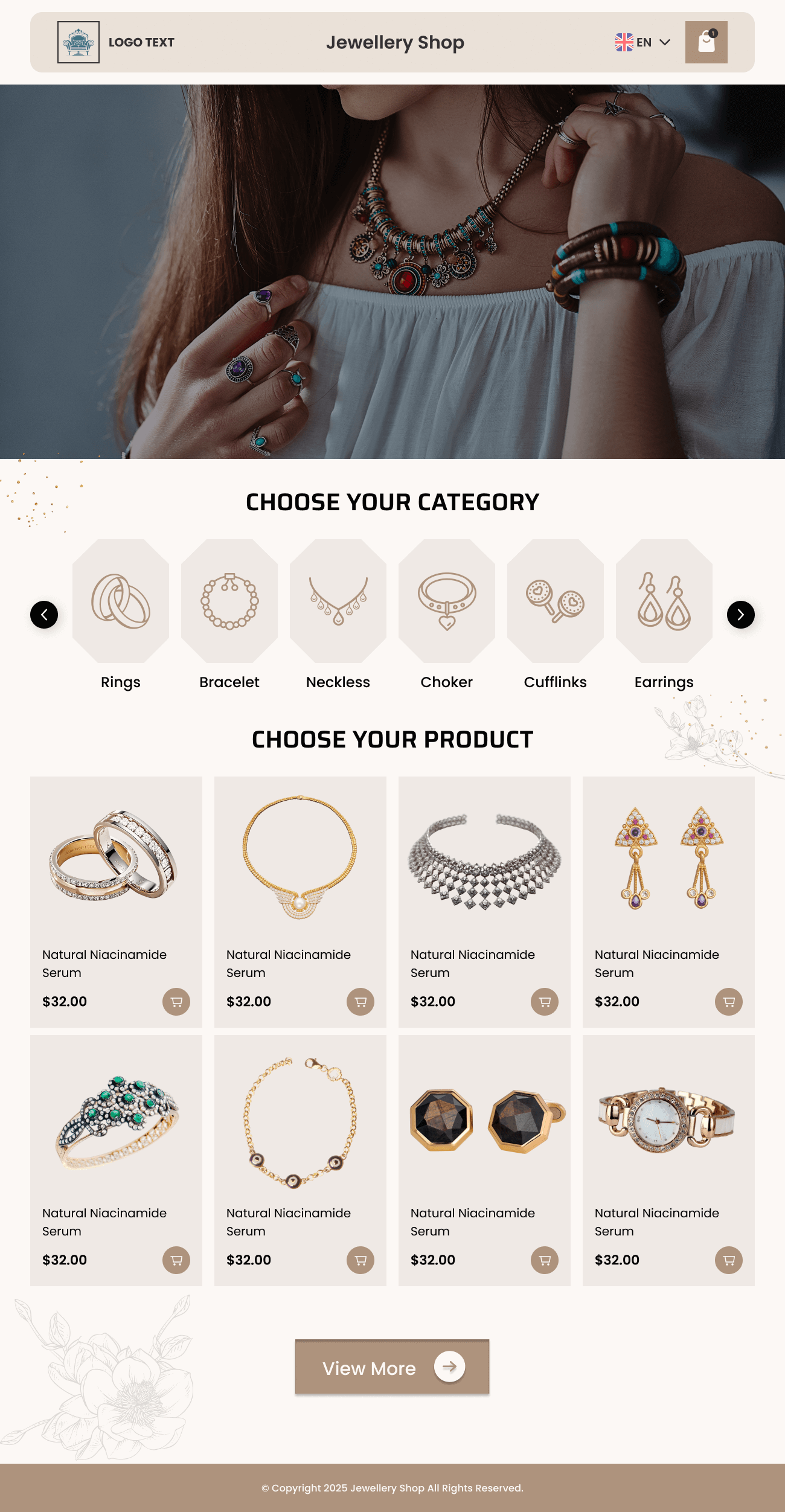 Jewellery online store template